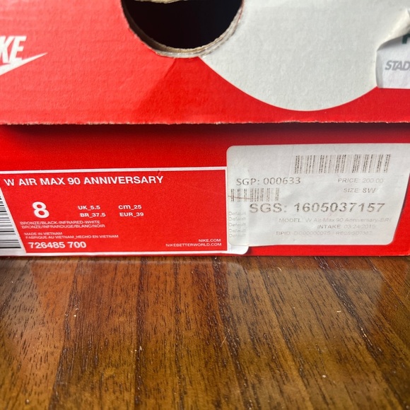 Nike Airmax 90 Anniversary Cork Edition Women’s Size 8 - Kids Size 7 - Picture 10 of 11